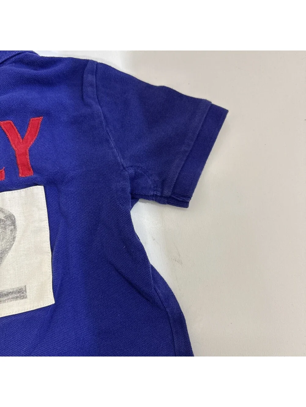 Polo Ralph Lauren Boys 6 Blue Solid Cotton Pique Polo Pony Logo Golf Polo